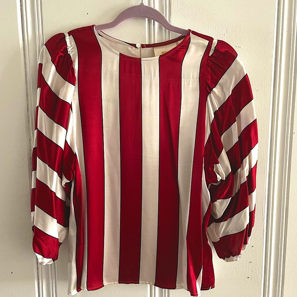 Maeve, Anthropologie Striped Blouse/Top